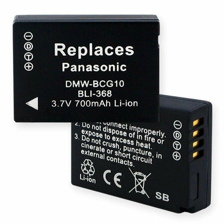 EMPIRE 3.7V Panasonic DMW-BCG10 Li-ion 700 mAh Battery - 2.59 watt BLI-368